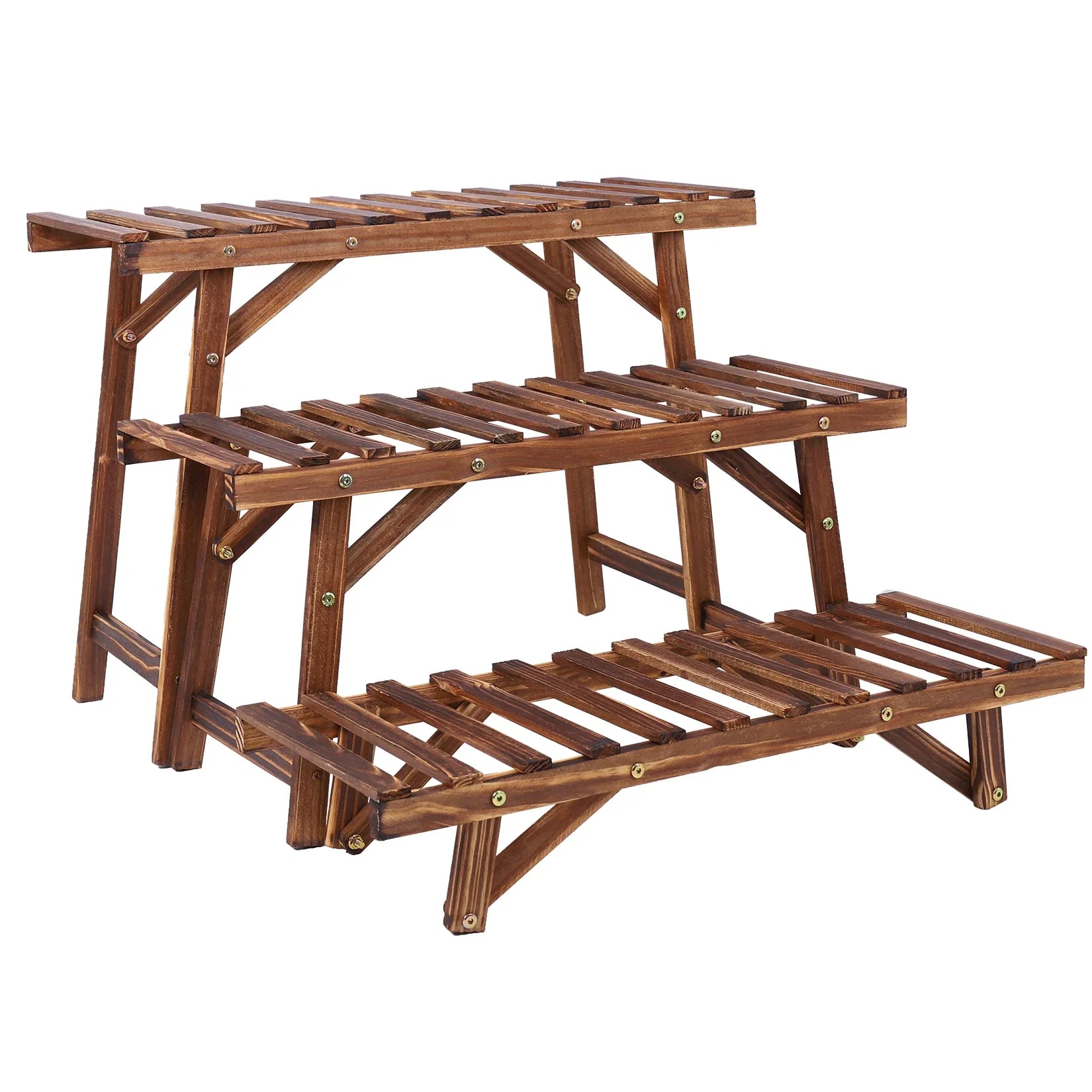 3-Tier Freestanding Plant Display Shelf