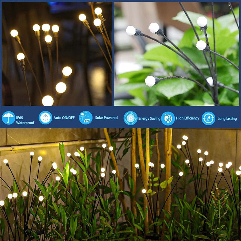 Solar Powered Firefly Garden Lights