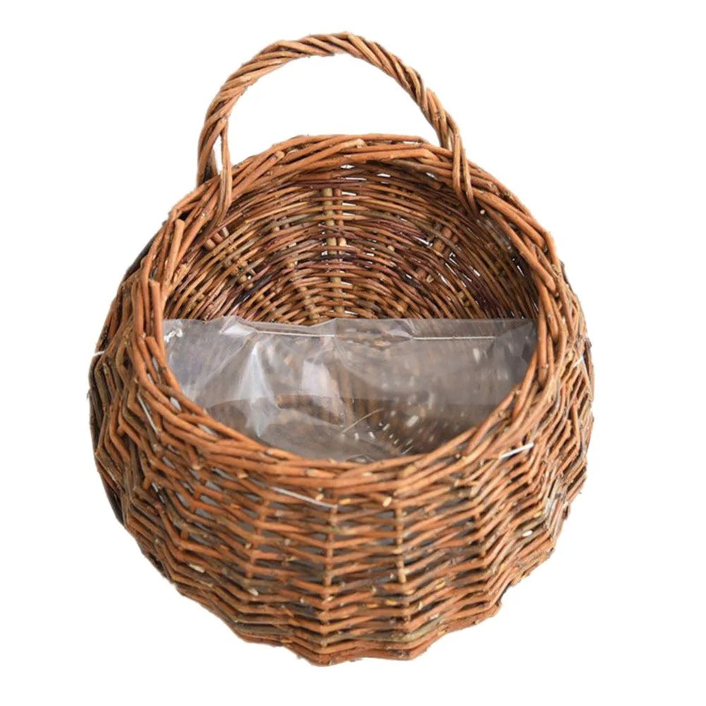 Handmade Rattan Hanging Wall Planter