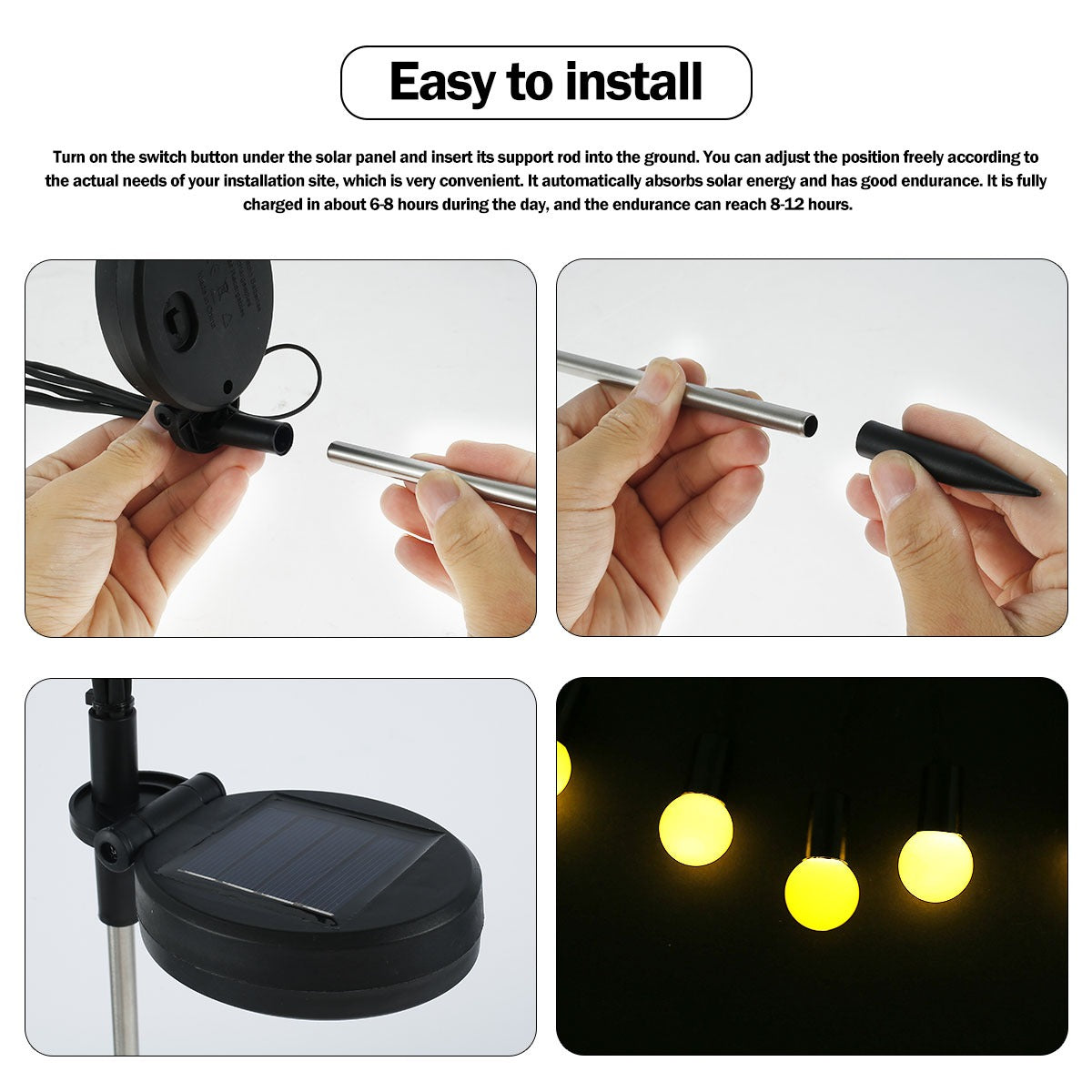 Solar Powered Firefly Garden Lights