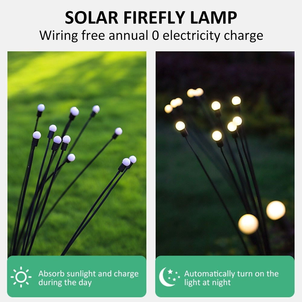 Solar Powered Firefly Garden Lights